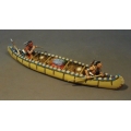 CAN06 Woodland Indians with large Canoe